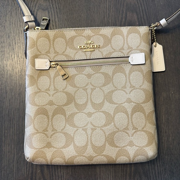 Coach Mini Rowan File Bag in Signature Canvas - Picture 1 of 10
